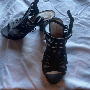 Small black heel. Worn once. Size 5.5